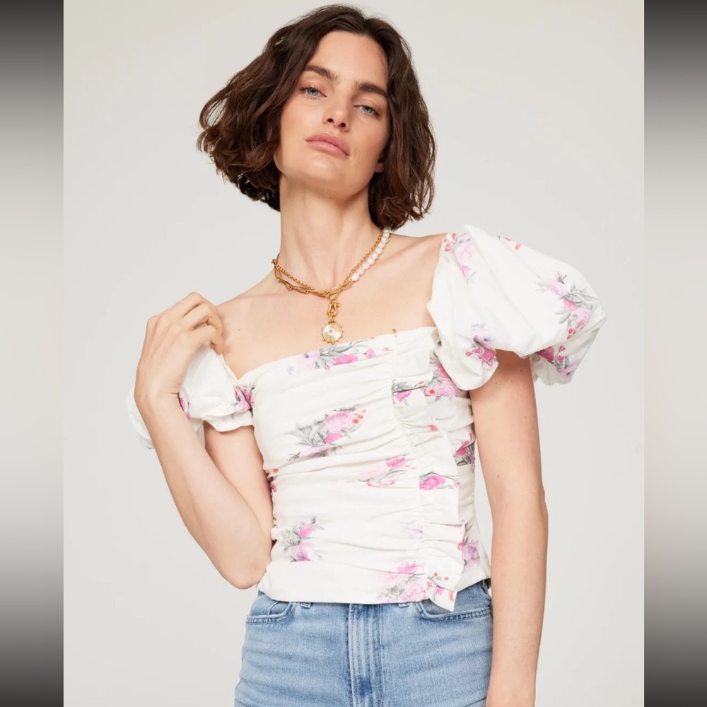 Floral Puff Sleeve Top